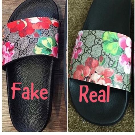 fake women gucci slides|how to authenticate gucci shoes.